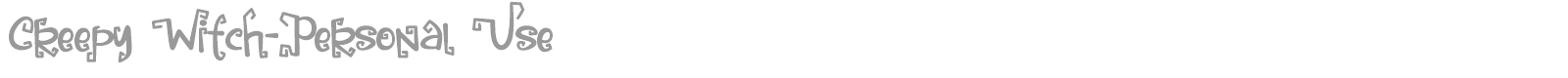 Creepy Witch font preview